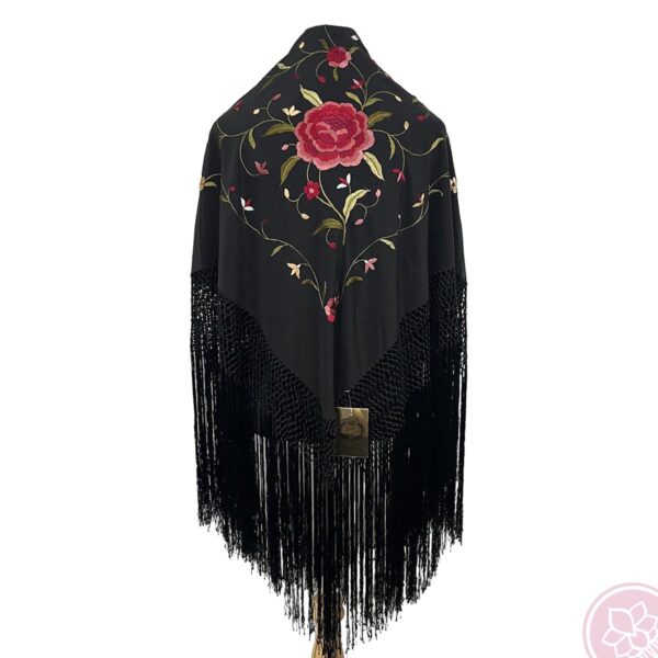 manton cuadrtado 1x1 m bordado. Hispania Flamenco