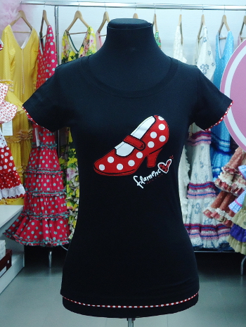 camiseta zapato flamenco benegassi hispania flamenco