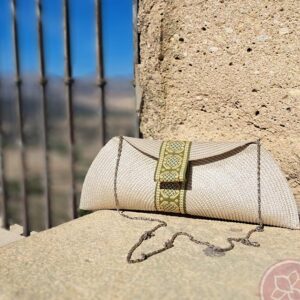 bolso medialuna rafia hispania flamenco de ronda