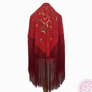 manton seda rojo hispania flamenco