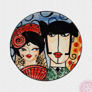 plato coleccion maja y torero de catalina alcaide hispania flamenco