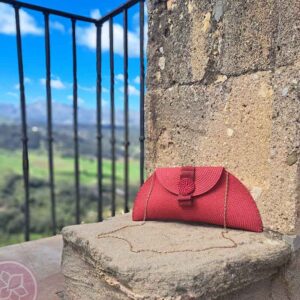 bolso cartera de rafia veintitantos hispania flamenco