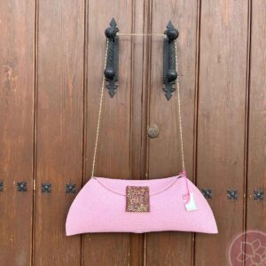 bolso rafia rojo colección ventitantos exclusiva para hispania flamenco