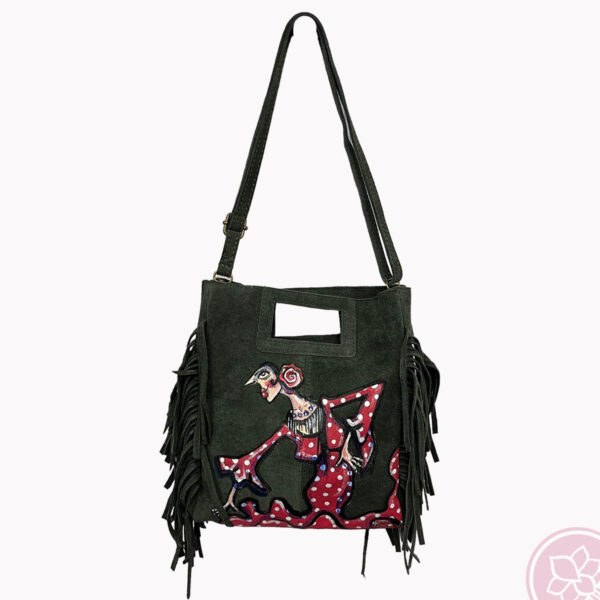 bolso carmen encinas verde hispania flamenco