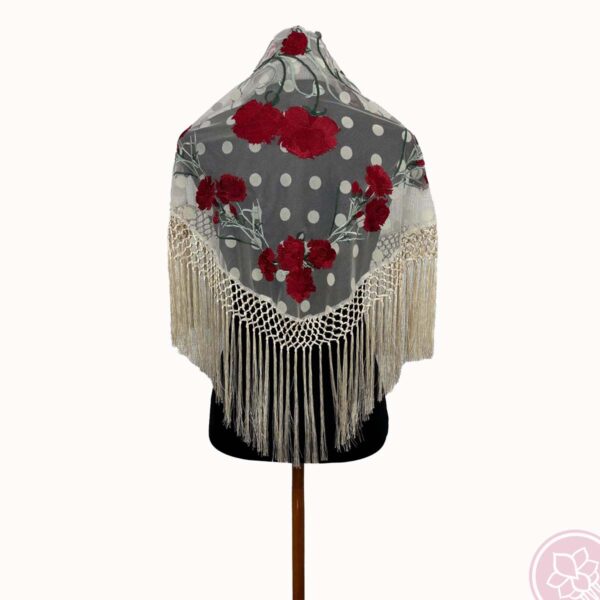 manton plumeti blanco roto Hispania Flamenco
