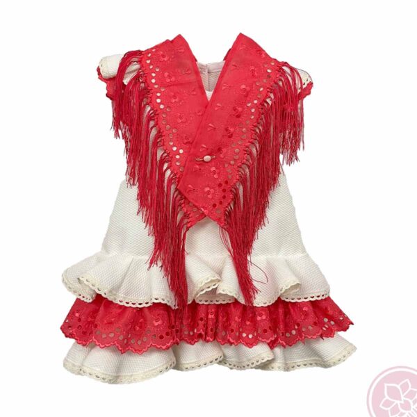 Traje flamenca bebe primera postura modelo 3 Hispania Flamenca