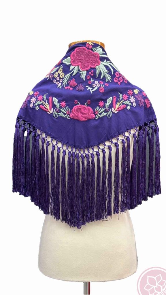 manton bordado niña hispania flamenco