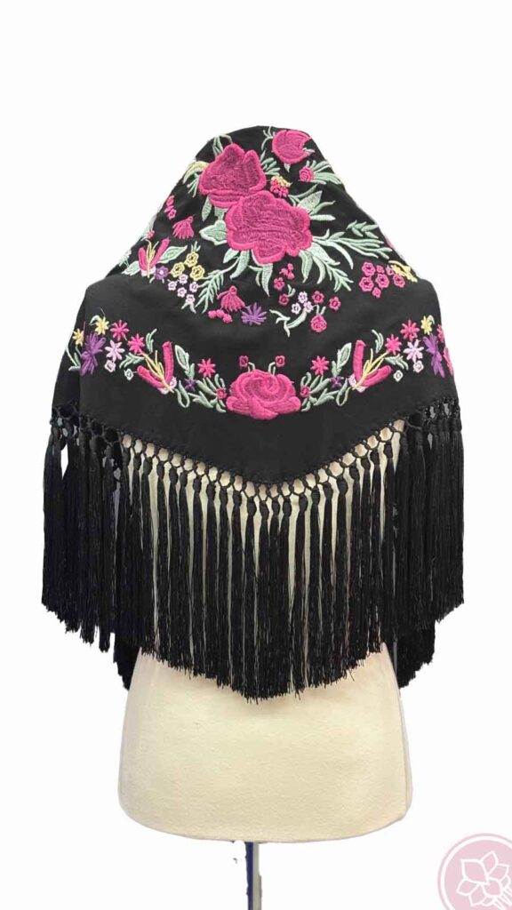 manton bordado niña hispania flamenco