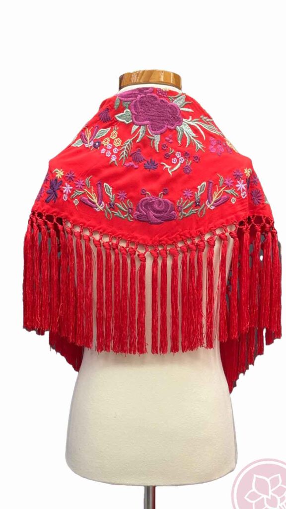 manton bordado niña hispania flamenco