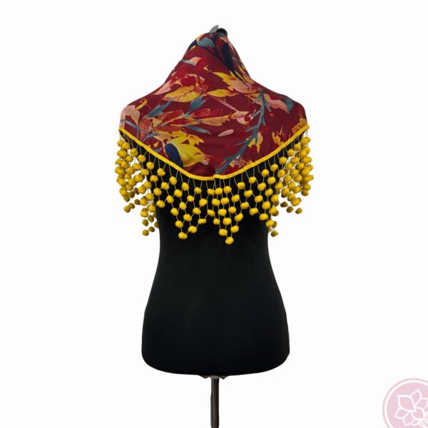 mantoncillo con madroños amarillos modelo 2 Hispania Flamenco